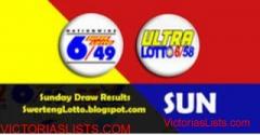 PHILIPPINE PCSO-LOTTO: Super 6/49 & Ultra 6/58 : Sun. 6/19/2022